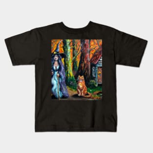 Baba Yaga Oil Painting Kids T-Shirt